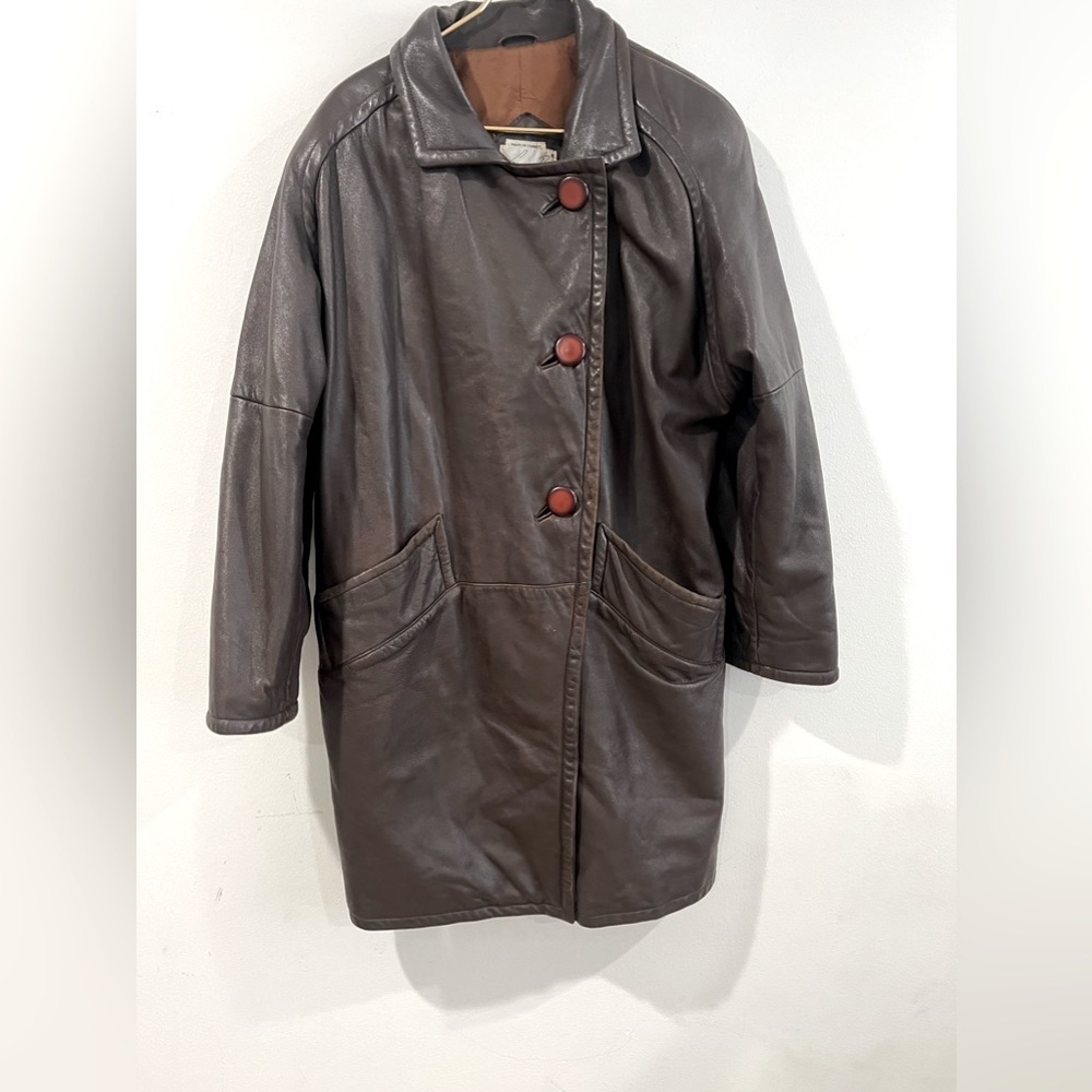 Leonardo Riva  Italian designer  VINTAGE 80’S
woman leather jacket size M